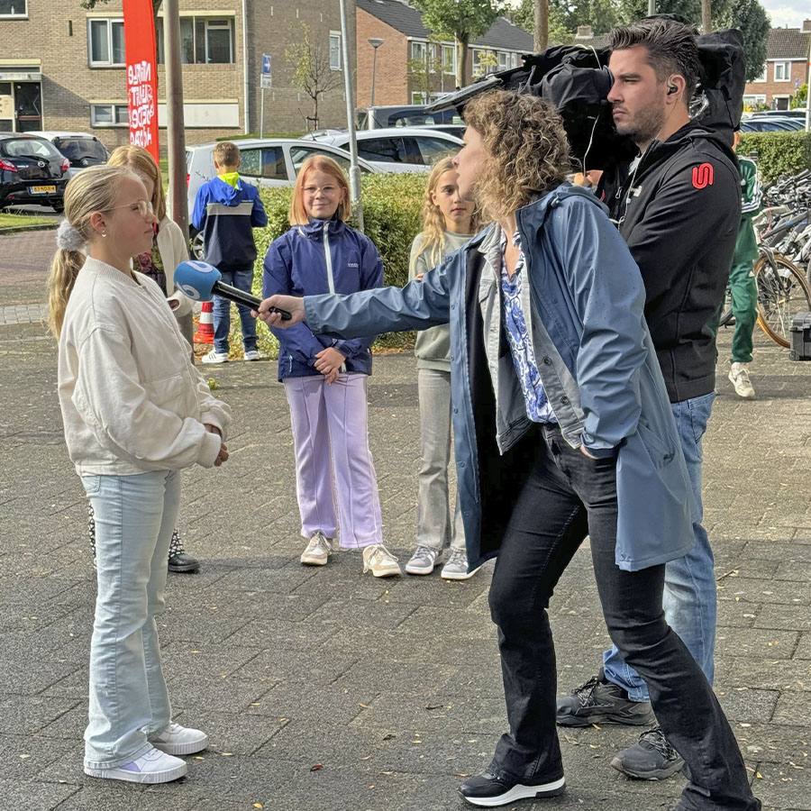 Interview tijdens de actiedag